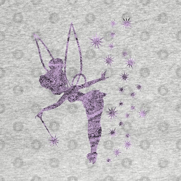 Purple Concrete Tinkerbell Ombre Sillhouette by ijsw